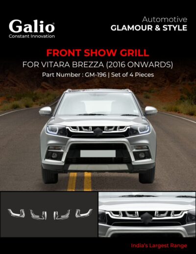 Chrome finish Grill Cover for Maruti Suzuki Brezza