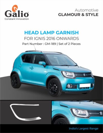 Chrome Finish Head Lamp Garnish for Maruti Suzuki Ignis