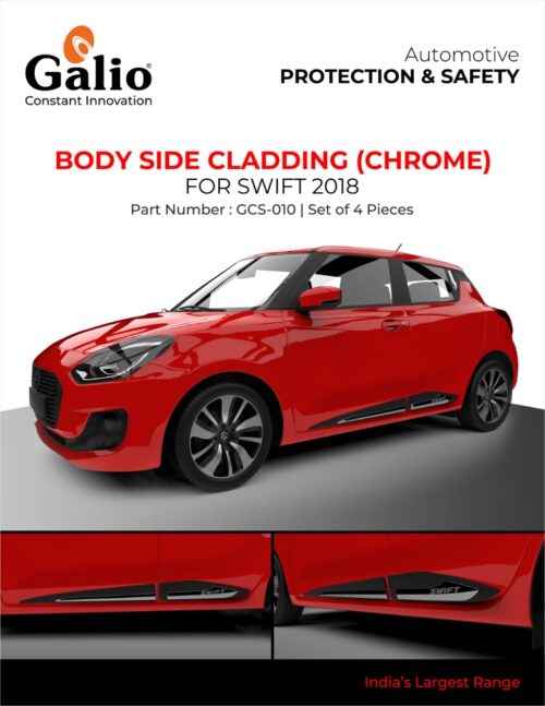 Body Side Cladding Chrome painted for Maruti Suzuki Swift