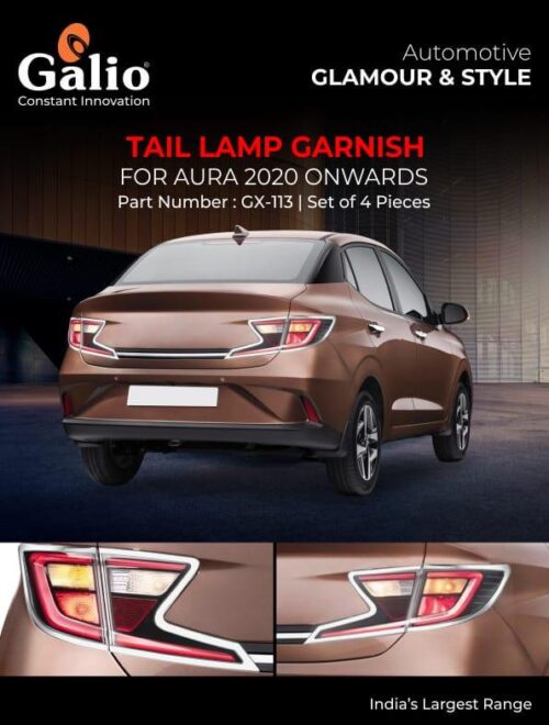 Hyundai Aura chrome finish Tail Lamp Garnish