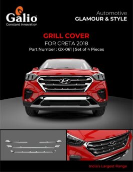 Chrome Finish Grill Cover for Hyundai Creta