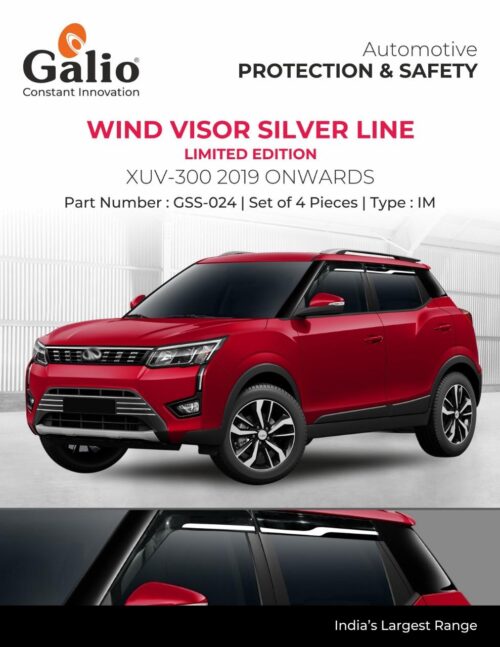 IM Limited Edition Silver Line Wind Visor for Mahindra XUV 300