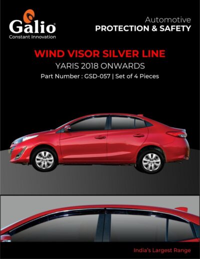 Silver Line Wind Visor for Toyota Yaris
