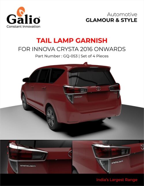 Toyota Innova Chrome Finish Tail Lamp Garnish