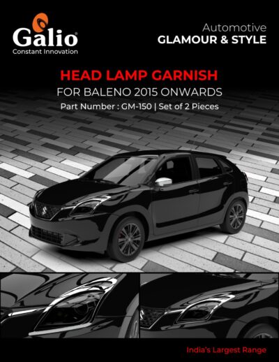 Chrome Finish Head Lamp Garnish for Maruti Suzuki Baleno
