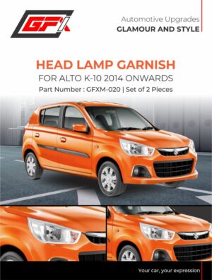 Chrome Finish Head Lamp Garnish for Maruti Suzuki Alto K10