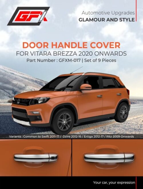 Chrome finish Door Handle cover for Maruti Suzuki Brezza