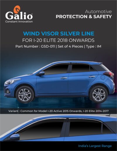 Chrome Line Door visior for Hyundai I20 Elite