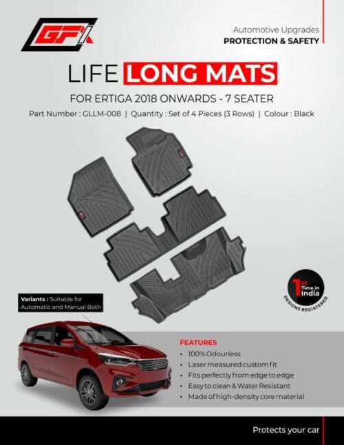 life long floor mats forMaruti Suzuki Ertiga