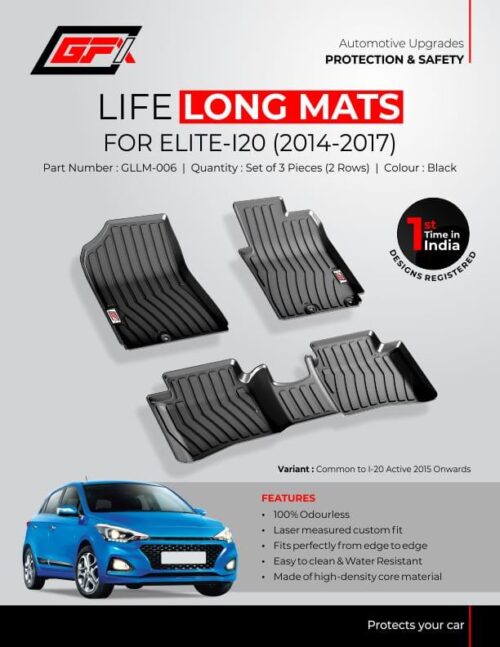 Life Long floor Mats for Hyundai I20 ELITE
