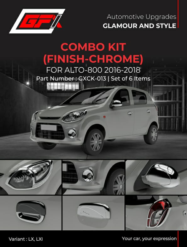 Maruti Suzuki Alto 800-Combo Kit – Chrome-GFX