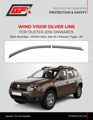 Silver Line wind visor 2016 for Renault Duster