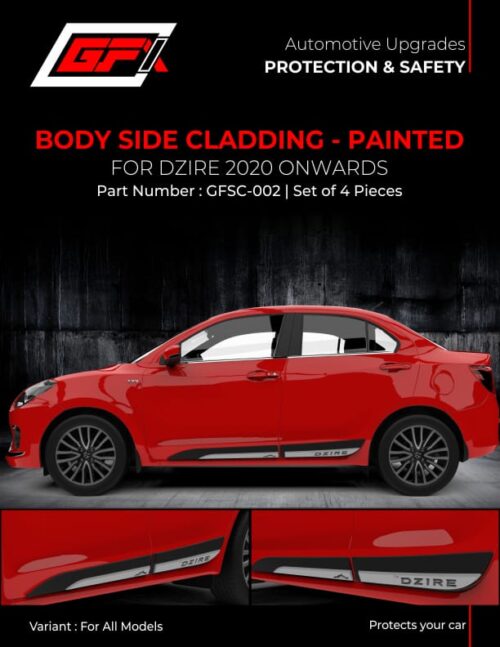 Body Side Cladding painted for Maruti Suzuki Dzire 2020