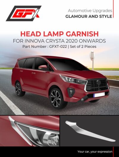 Chrome Finish Head Lamp Garnish for Toyota Crysta 2020