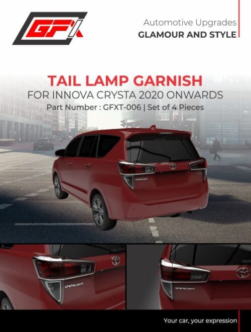 Toyota Crysta 2020 Chrome Finish Tail Lamp Garnish