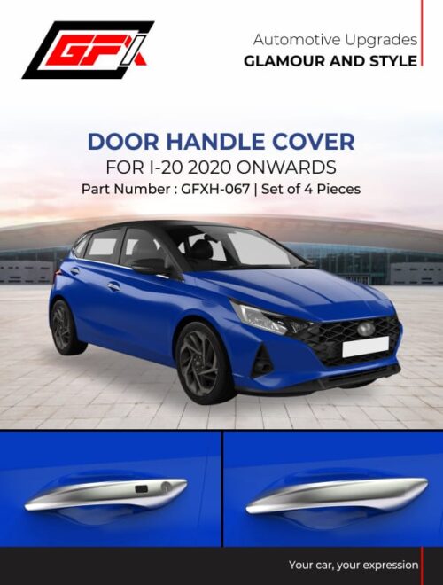 Chrome Finish Door Handle Cover for Hyundai Grand I20
