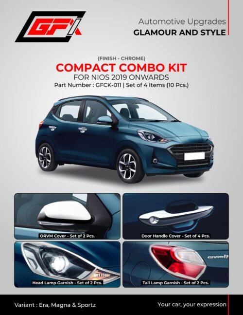 Hyundai I 10 Compact chrome finish Combo Kit