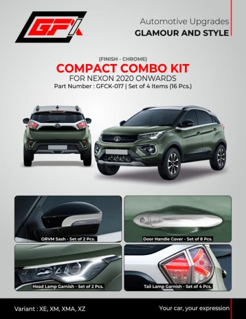 Tata Motors Nexon 2020 Chrome compact combo kit