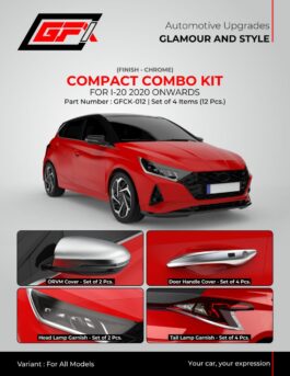 Hyundai I 20 Chrome finish GFX Combo Kit