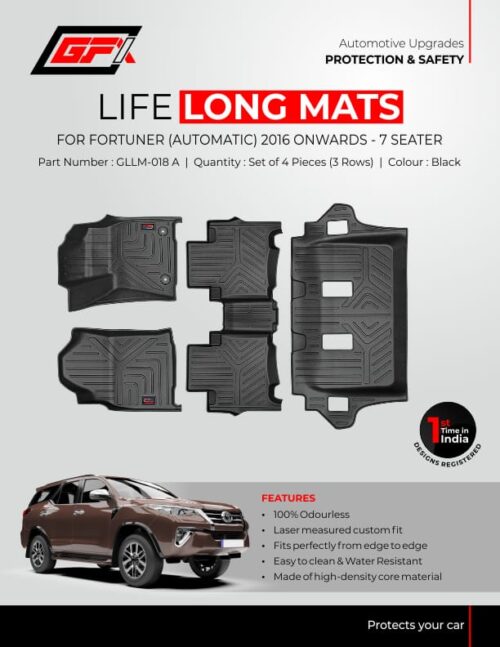 long floor mats for Toyota Fortuner Automatic 2016