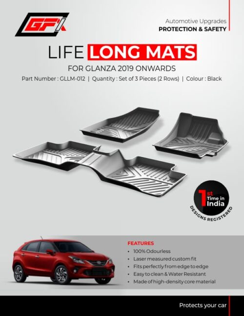 life long floor mats for Toyota Glanza 2019
