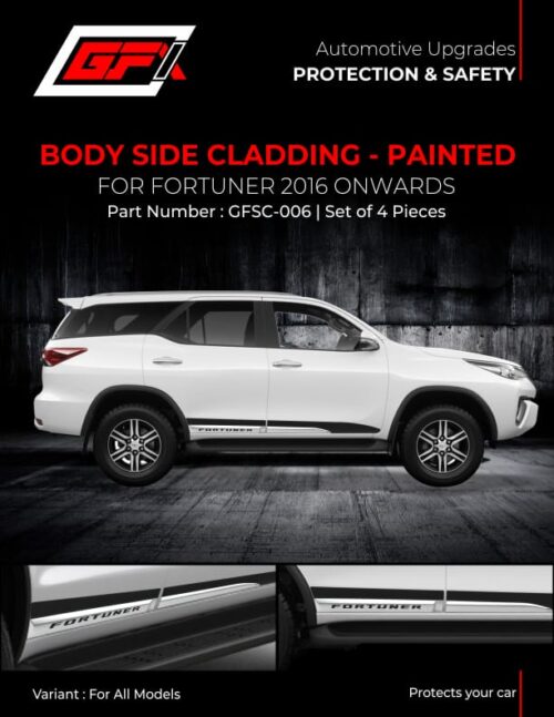 Body Side Cladding and painted for Toyota Fortuner