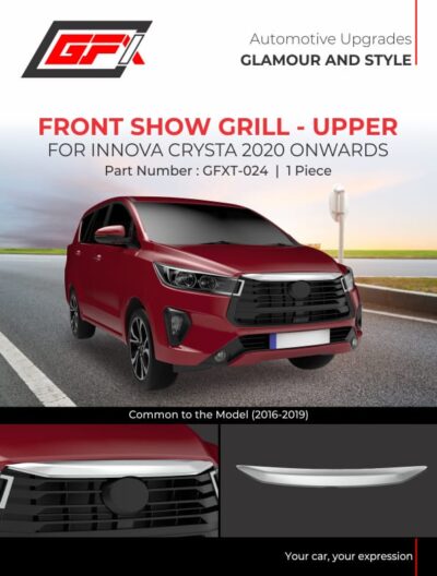 Chrome finish front show Grill Upper for Toyota Innova Crysta
