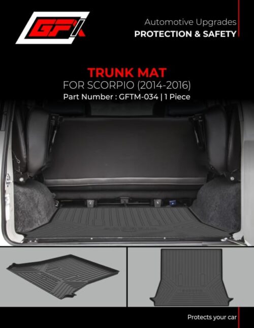 premium quality trunk mat for Mahindra Scorpio 2017