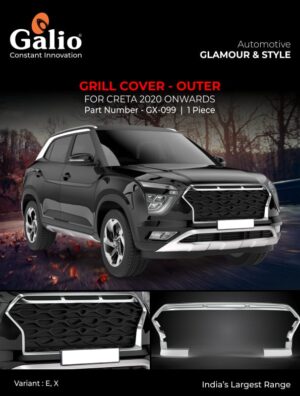 Chrome Garnish Front Outer Grill For Hyundai Creta