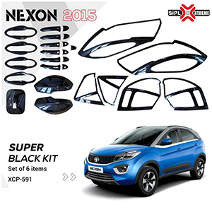 Tata Nexon hybrid Super black finish combo kit