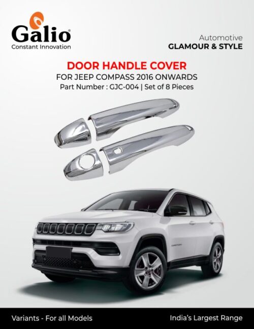 Chrome Finish Door Handle Cover for Jeep Compass