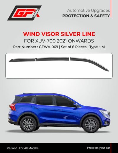 Chrome Line Door Visor for Mahindra Xuv-700