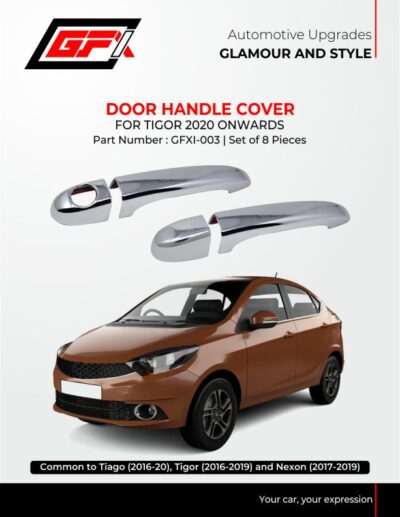 Chrome Finish Door Handle Cover for Tata tigor