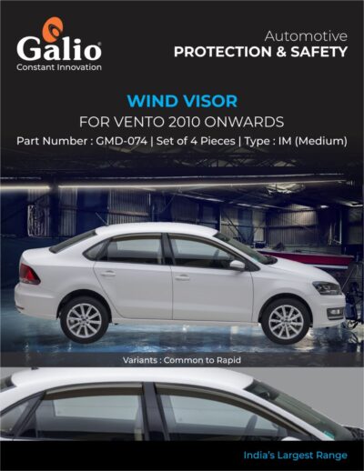 Black finish Door Visor for Volkswagen Vento