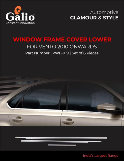 chrome finish Window Frame Cover Lower for Volkswagen Vento