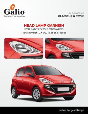 Chrome Finish Head Lamp Garnish for Hyundai Santro
