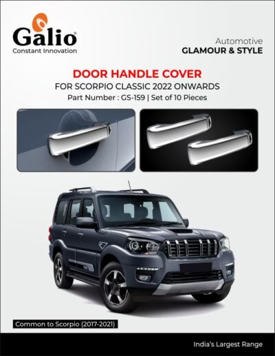 Chrome finish Door Handle Cover for Mahindra Scorpio Classic