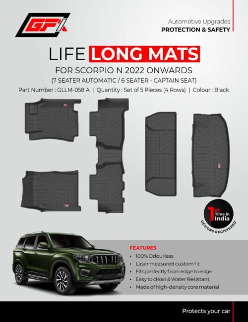 life long floor mats for Mahindra Scorpio N Automatic