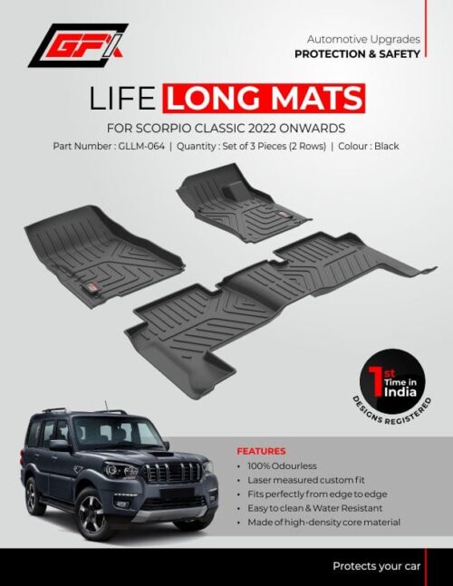 life long floor mats for Mahindra Scorpio Classic