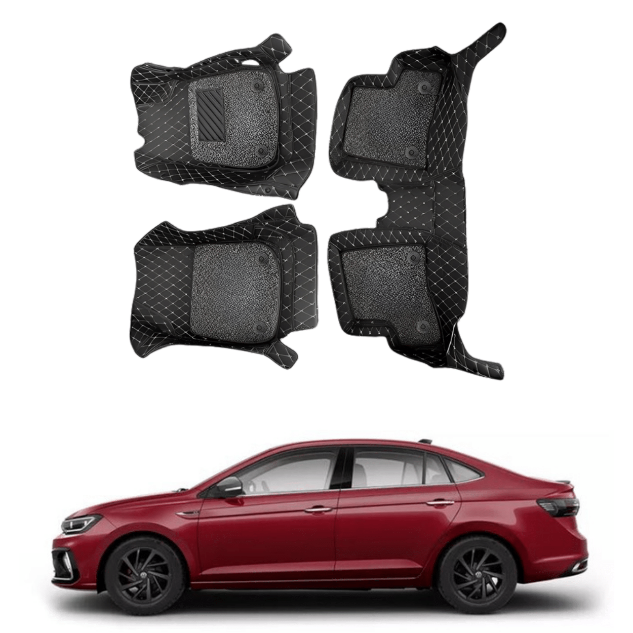 Vloermatten Voor Renault Captur 2018-2023 - Volledige Set Voor- En Achterbank, Waterdicht En Antislip