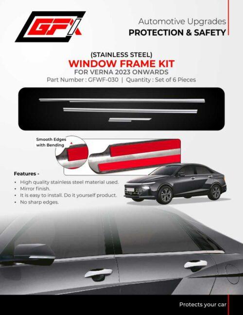 Window Frame Kit For Hyundai Verna - Stainless Steel
