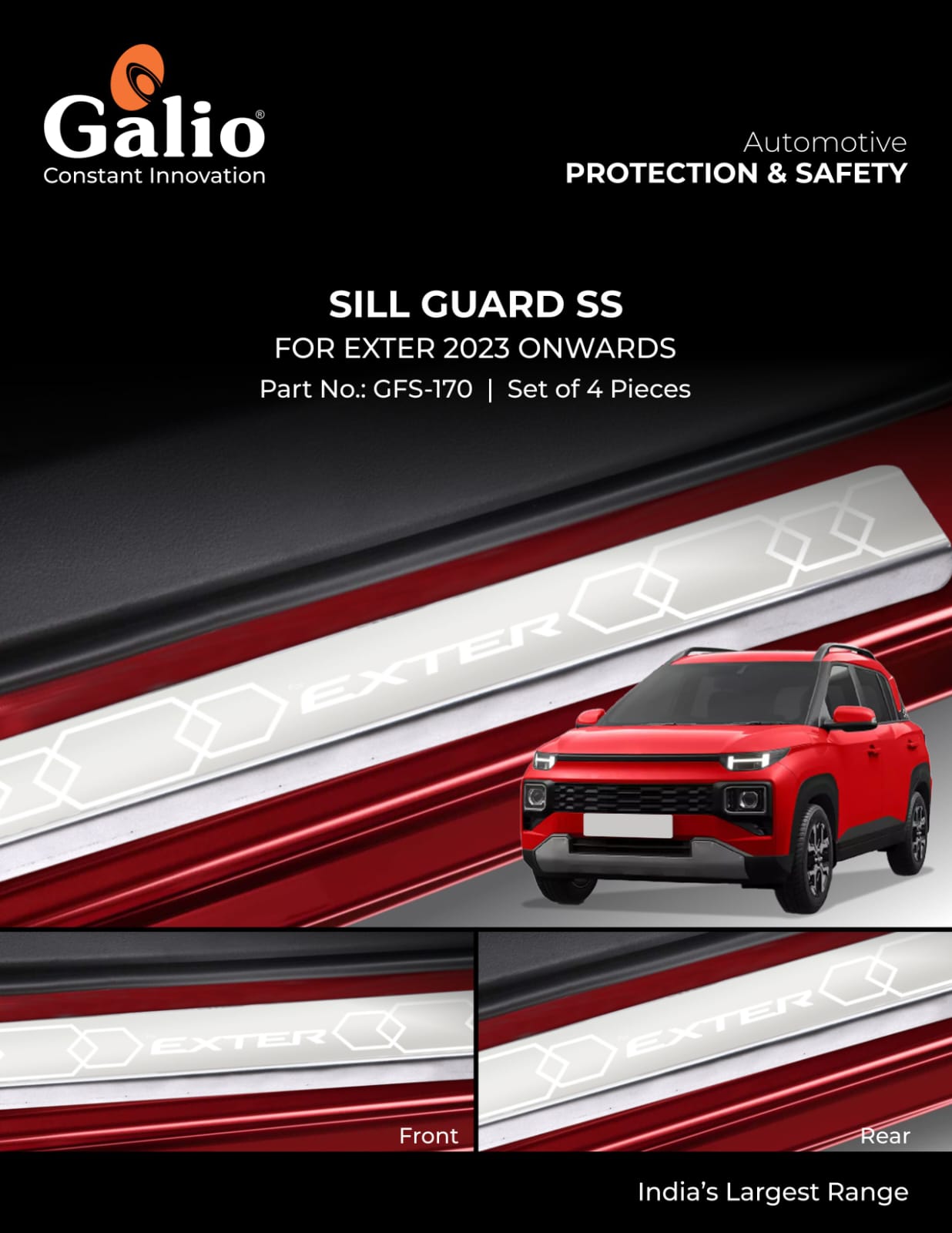 Sill Guard SS For Hyundai Exter - Model 2023 Onwards