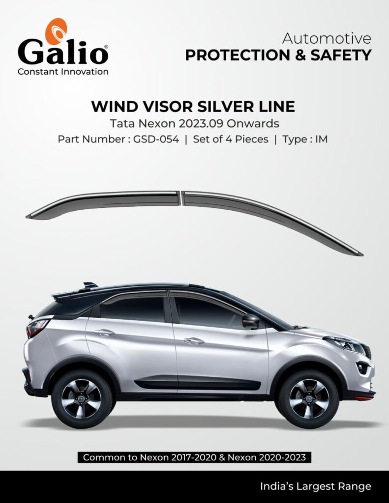 Door Visor Chrome Line For Tata Nexon Model 2024 Onwards