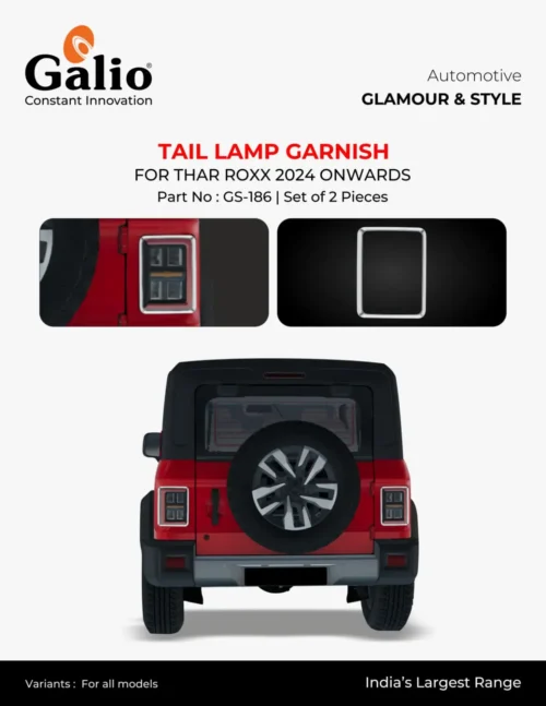 Tail Lamp Garnish For Mahindra Thar Roxx – Model 2024 Onwards