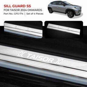 Stainless Steel(SS) Sill Guard For Toyota Taisor - Model 2024 Onwards