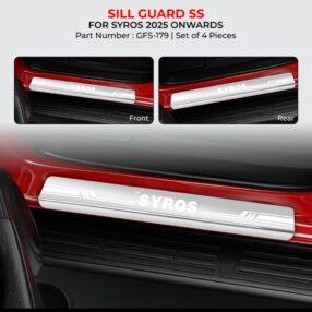 Stainless Steel(SS) Sill Guard For Kia Syros - Model 2025 Onwards