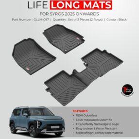 Premium Life Long Mats For Kia Syros - Model 2025 Onwards
