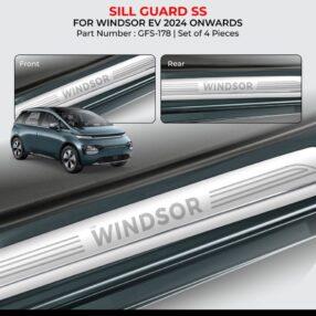 Stainless Steel(SS) Sill Guard For MG Windsor EV - Model 2024 Onwards
