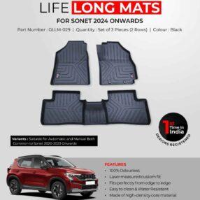 Premium Life Long Mats For Sonet - Model 2024 Onwards