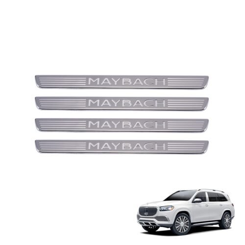 LED Illuminated Door Scuff Plates For Benz GLS Maybach - Image 2